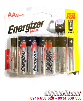 Energizer E91-BP12; Pin Energizer E91-BP12 AA Alkaline (Vì 12viên)